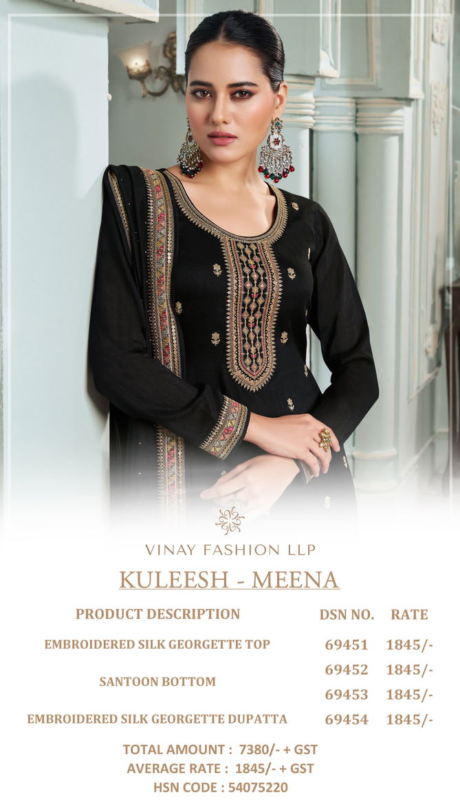 Meena By Vinay Kuleesh Chinon Wedding Wear Salwar Kameez Wholesale Online
